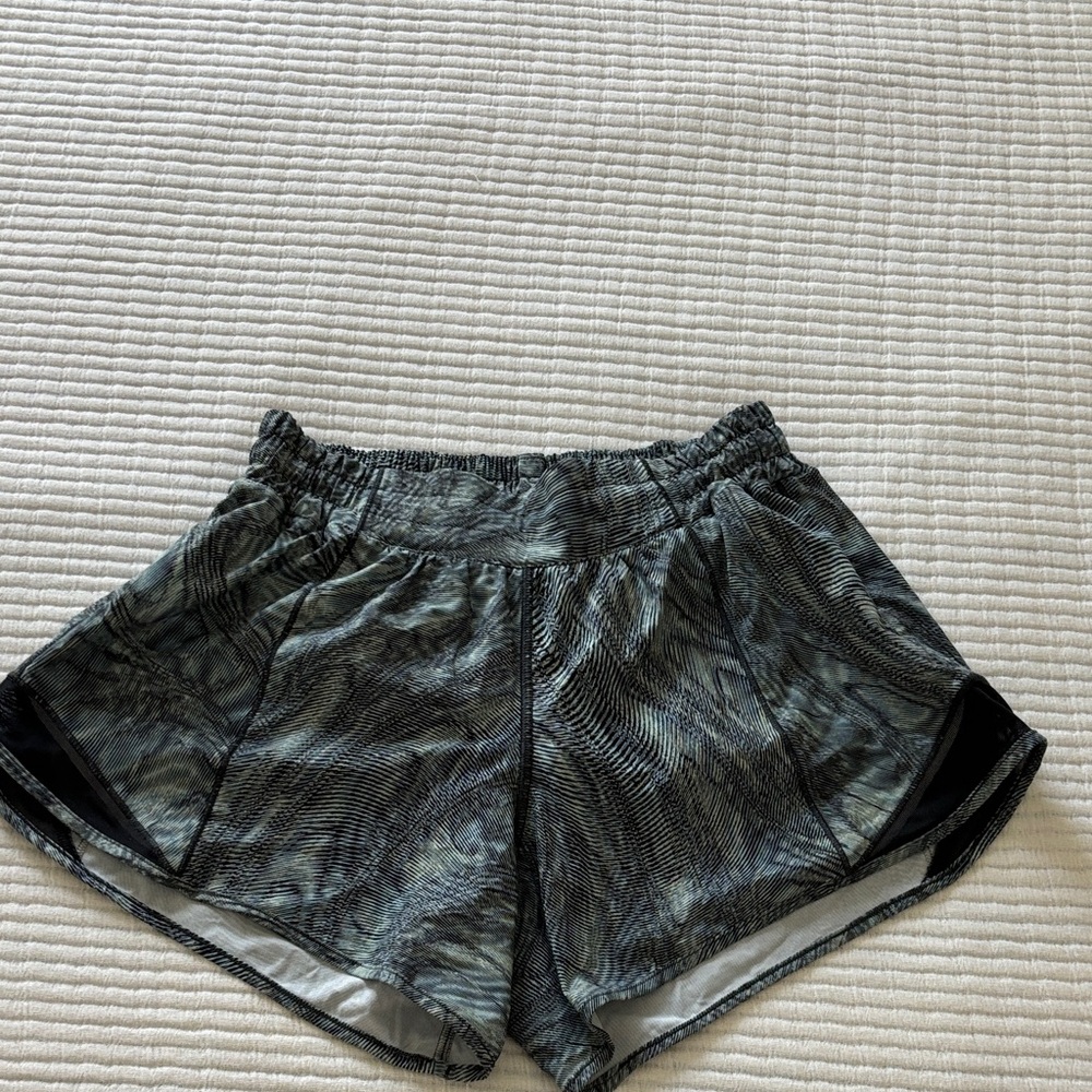 lululemon athletica Black Patterned Athletic Shorts